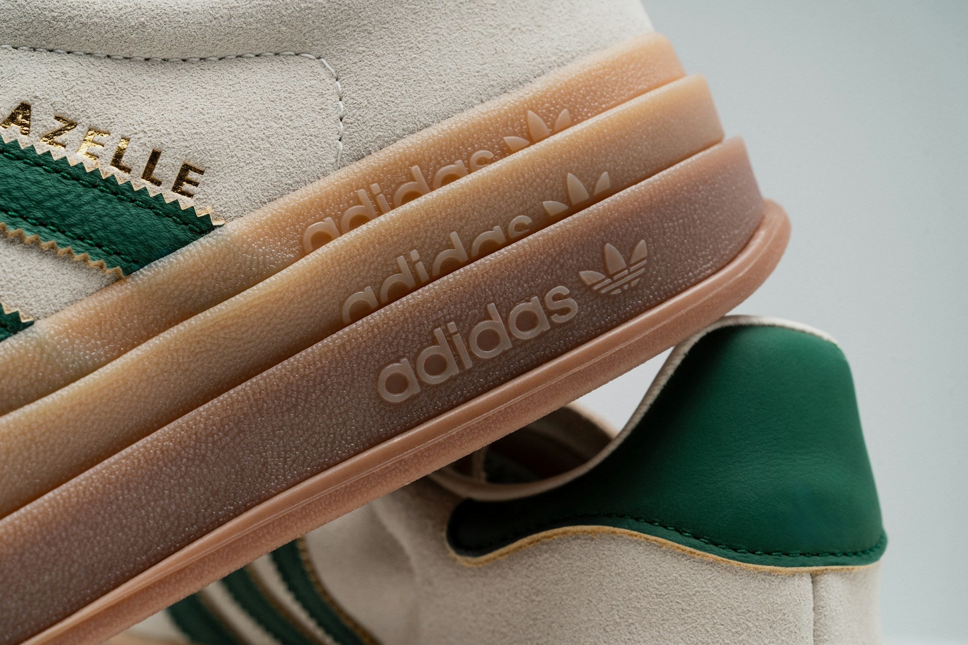 detail of a women's adidas shoe pair
