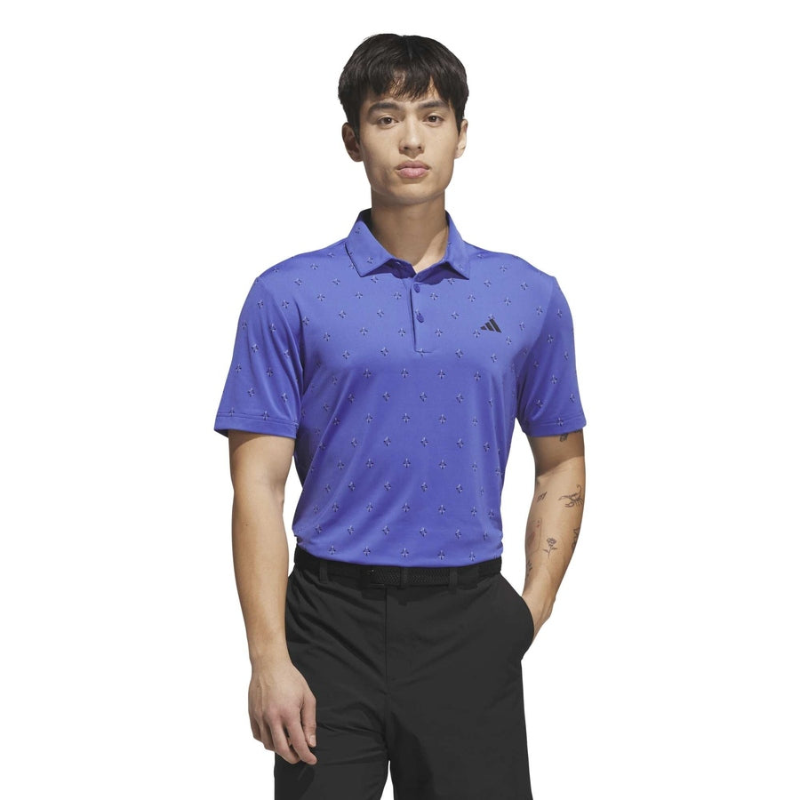 Adidas Ultimate365 Essence Print Climacool Polo Shirt - Blue
