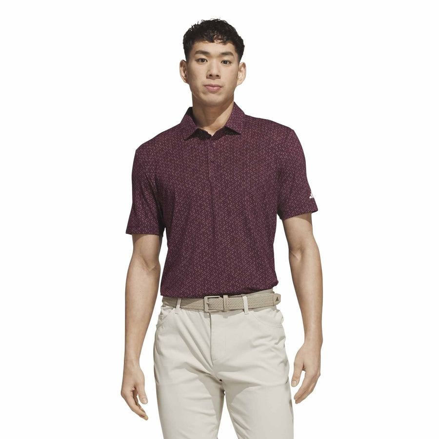 Adidas Ultimate365 Mesh Tango Print Climacool Polo Shirt - Red