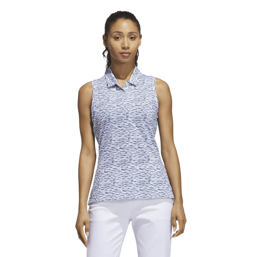 Polo imprimé en maille Climacool Ultimate365 Adidas pour femme - bleu