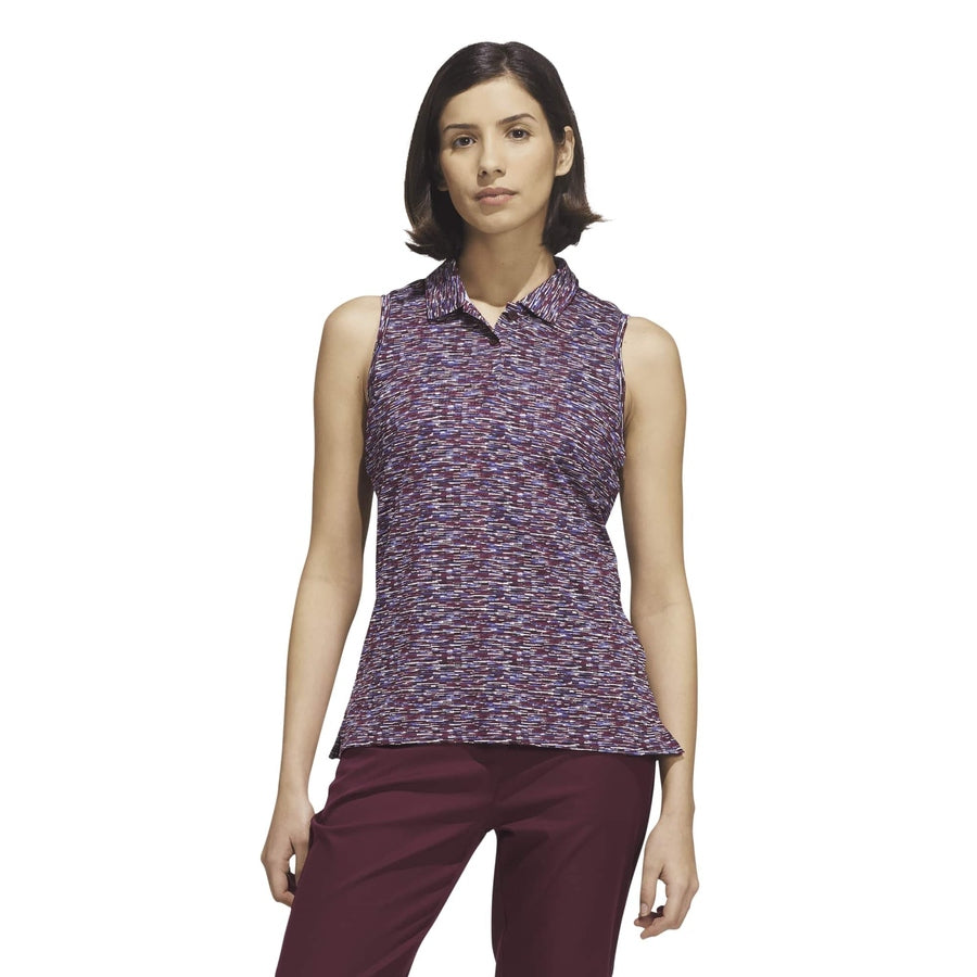 Polo imprimé en mesh Adidas Ultimate365 Climacool pour femme - rouge