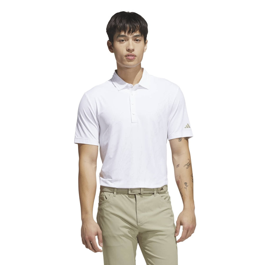 Adidas Ultimate365 Tour Cool Feeling Fescue Golf Polo - White