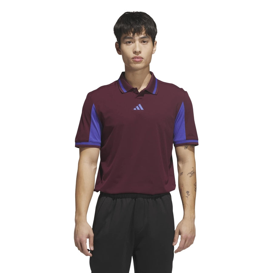 Polo Adidas Beyond The Course Vent Twistknit - rouge