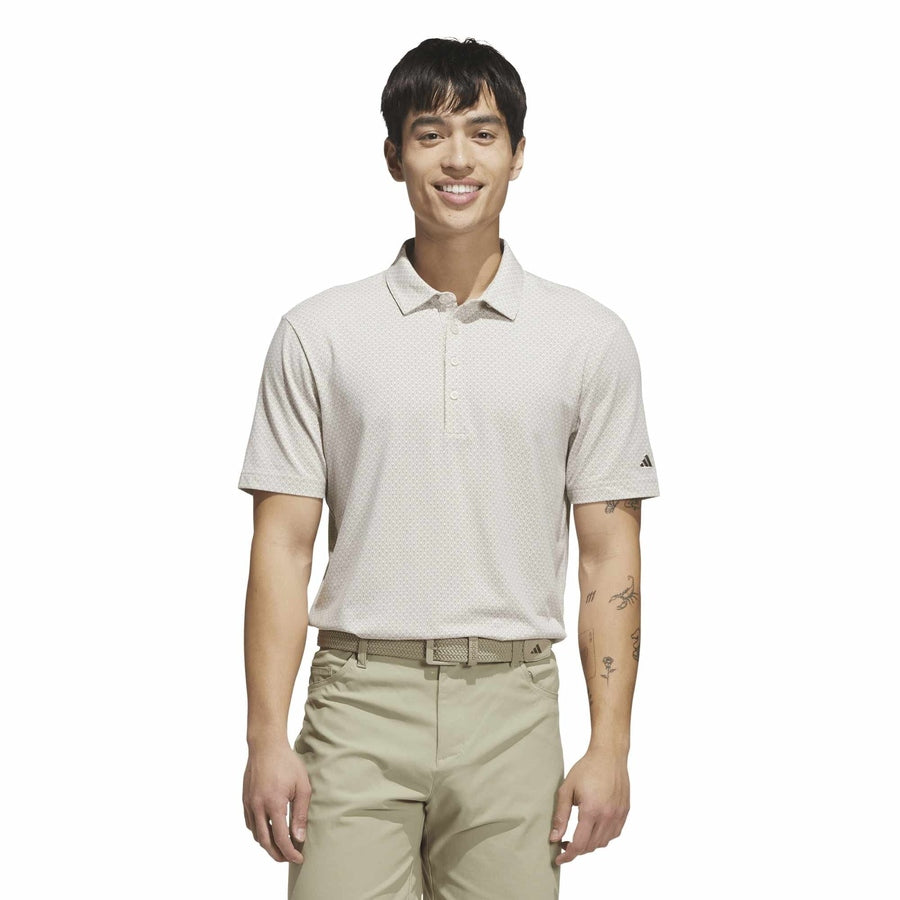 Polo Adidas Ultimate365+ Go-To imprimé - beige