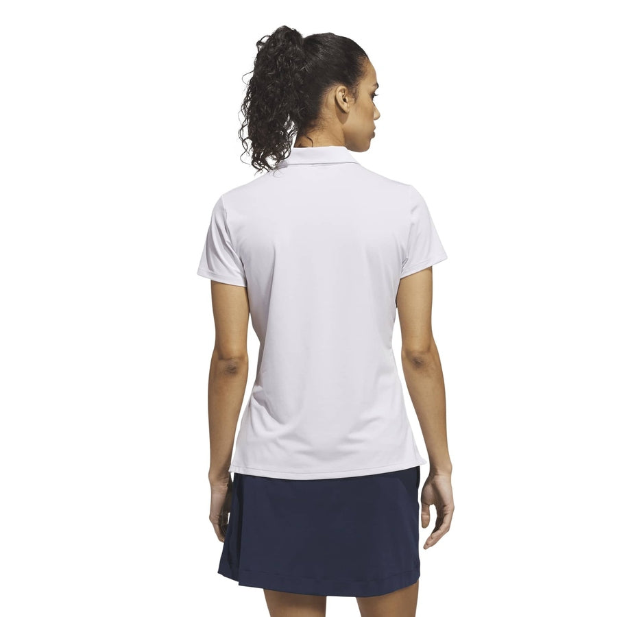 Adidas Ladies Ultimate365 Solid Short Sleeve Polo Shirt - Purple