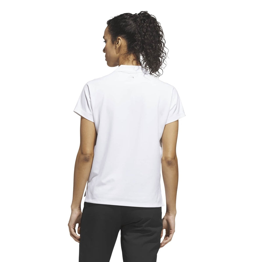 Adidas Ladies Ultimate365+ Butterspun Loose Polo Shirt - White