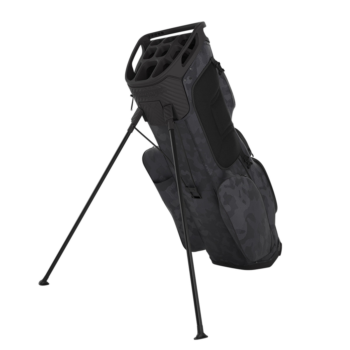 Sac de golf trépied Callaway Fairway 14 noir/camouflage, vue arrière et trépied