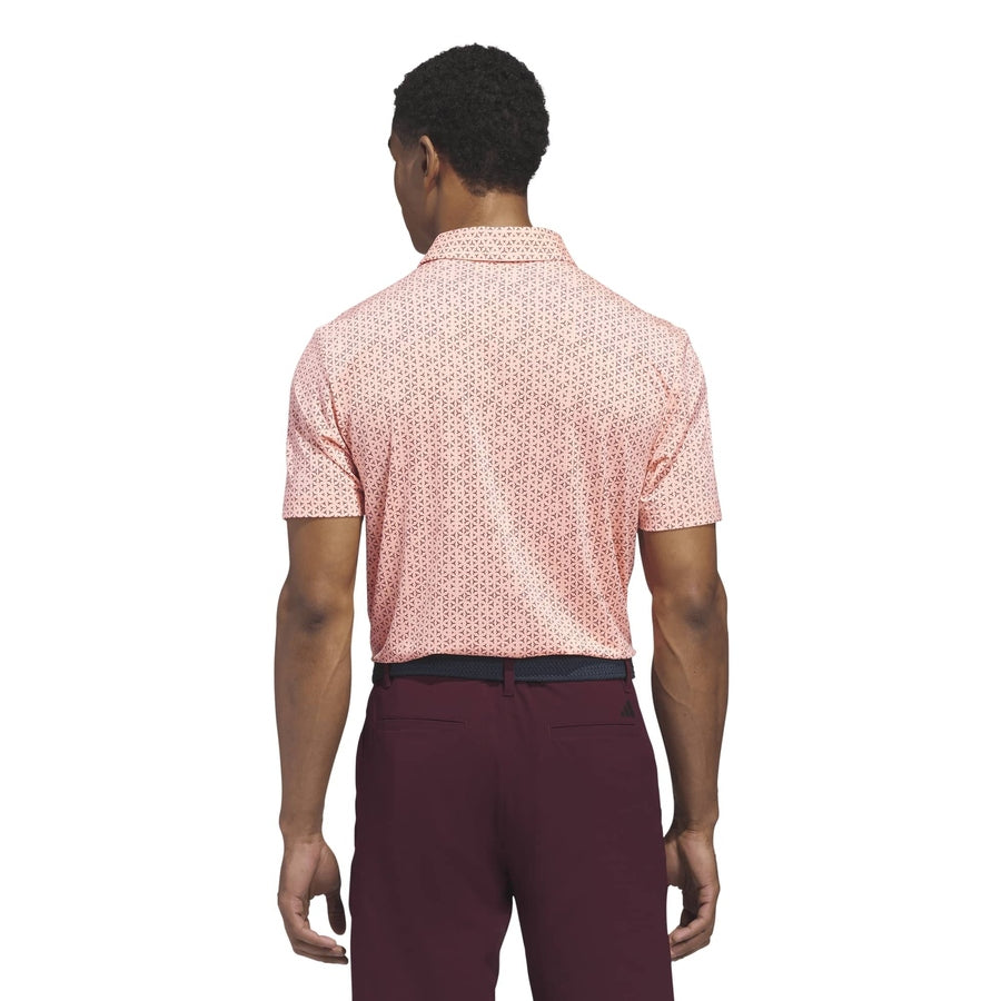 Polo Adidas Ultimate365 Climacool en mesh à imprimé Tango - orange