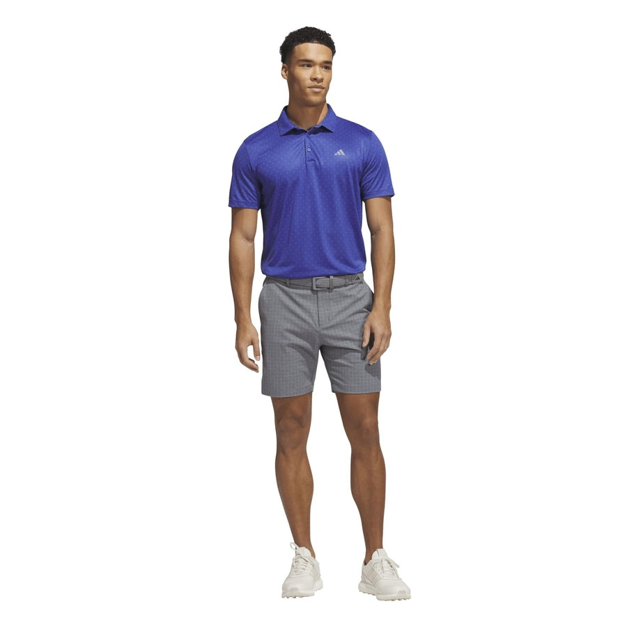 Adidas Performance Textured Print Polo Shirt - Blue