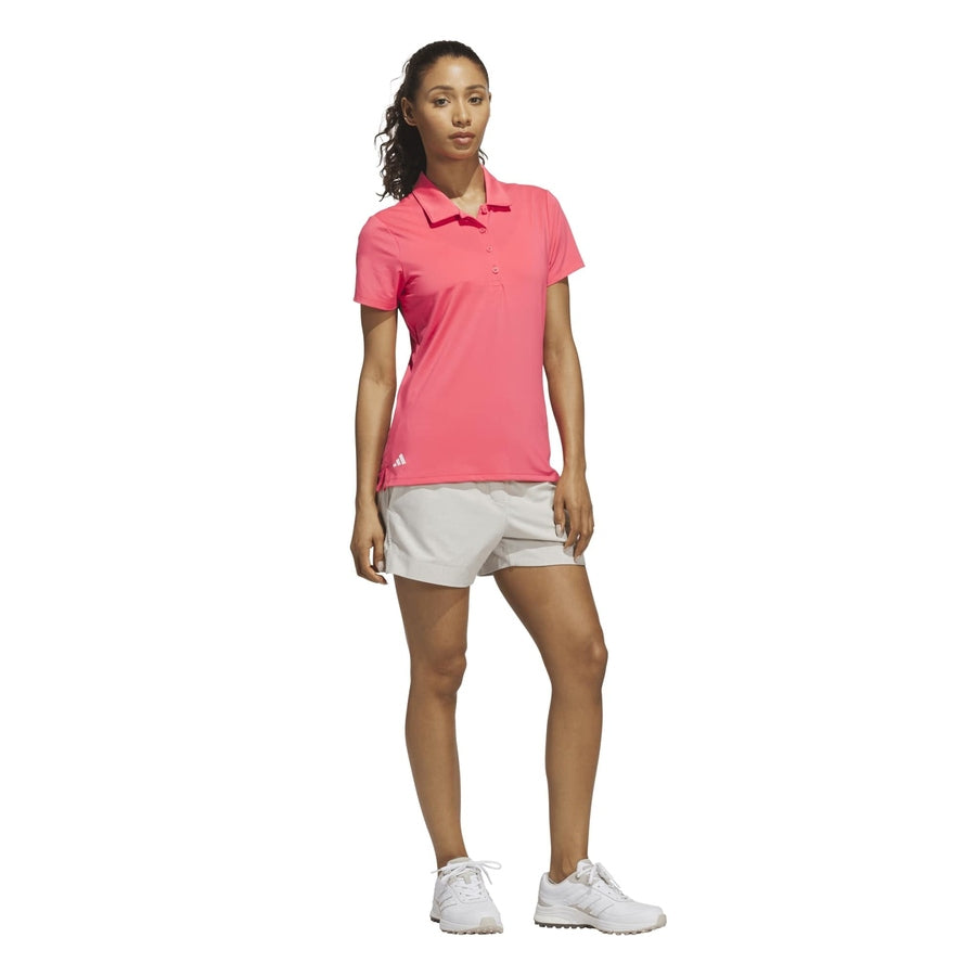 Polo Adidas Ultimate365 uni à manches courtes pour femme - rose
