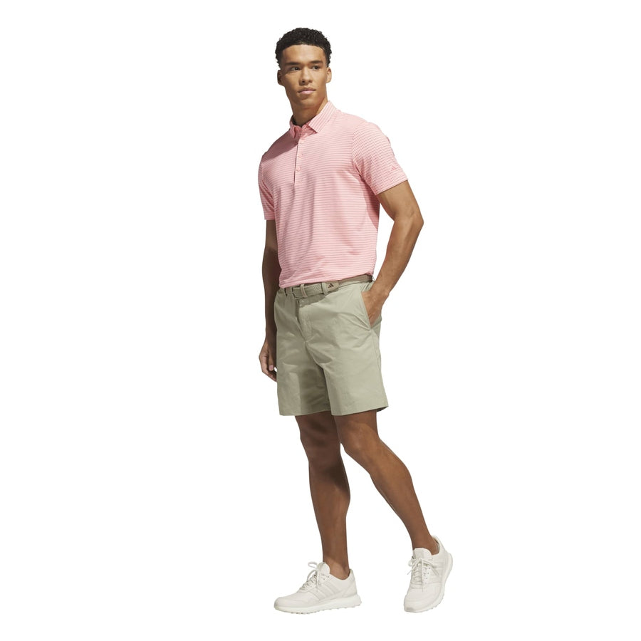 Adidas Ultimate365+ Three Color Stripe Polo Shirt - Pink