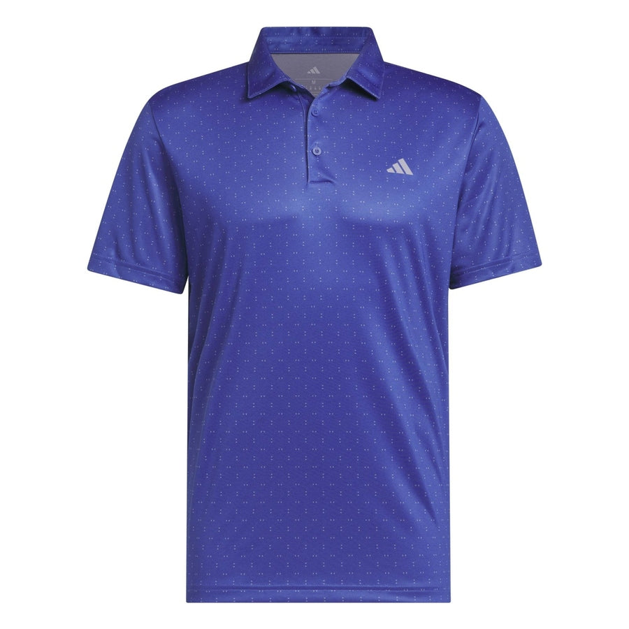 Adidas Performance Textured Print Polo Shirt - Blue