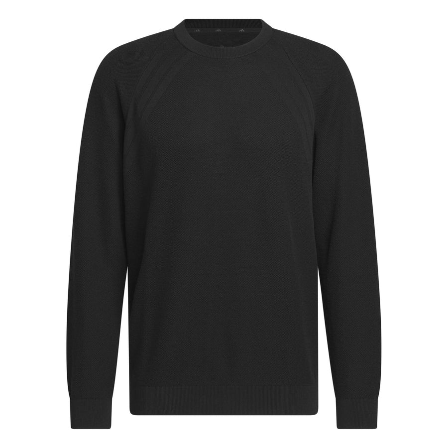 Adidas Ultimate365 Tour Knit Crewneck Sweatshirt - Black