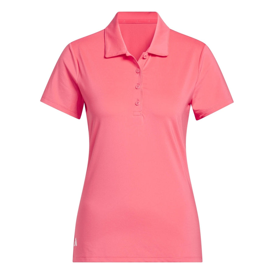 Polo Adidas Ultimate365 uni à manches courtes pour femme - rose