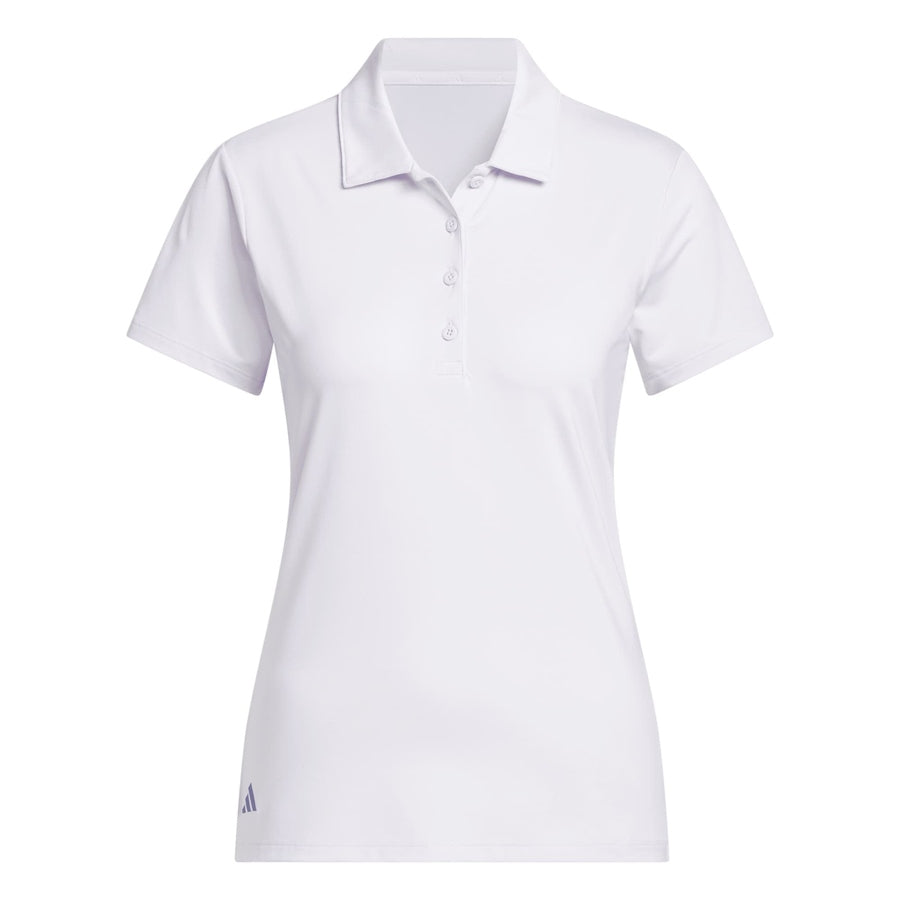 Adidas Ladies Ultimate365 Solid Short Sleeve Polo Shirt - Purple