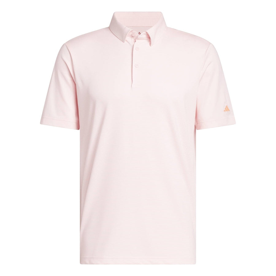 Adidas Ultimate365+ Pencil Stripe Climacool Polo Shirt - Pink