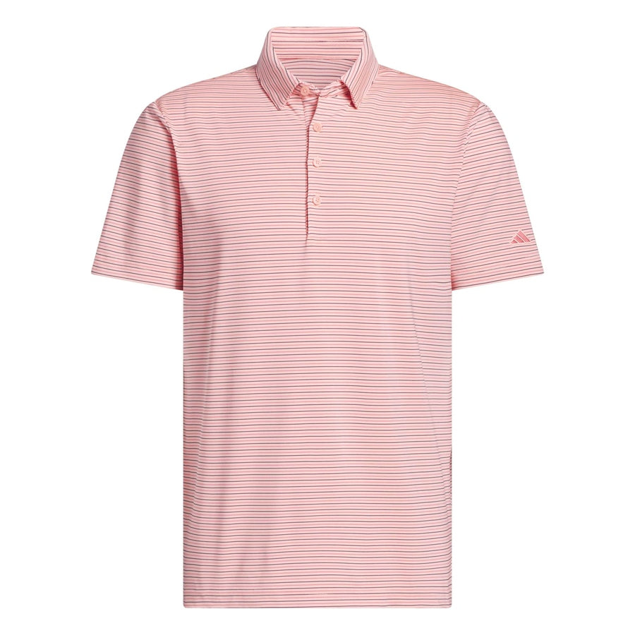 Adidas Ultimate365+ Three Color Stripe Polo Shirt - Pink