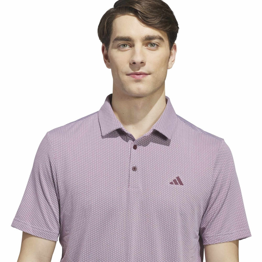 Adidas Performance Textured Polo Shirt - Purple
