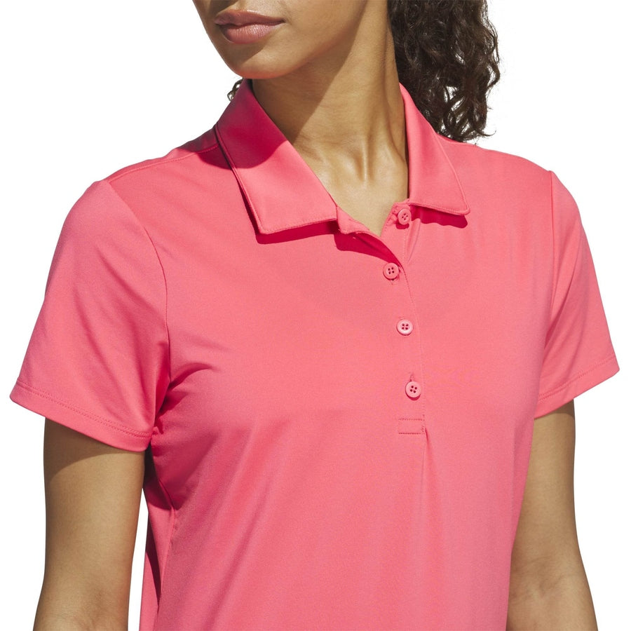 Polo Adidas Ultimate365 uni à manches courtes pour femme - rose