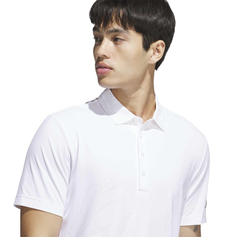 Adidas Ultimate365 Tour Cool Feeling Fescue Golf Polo - White