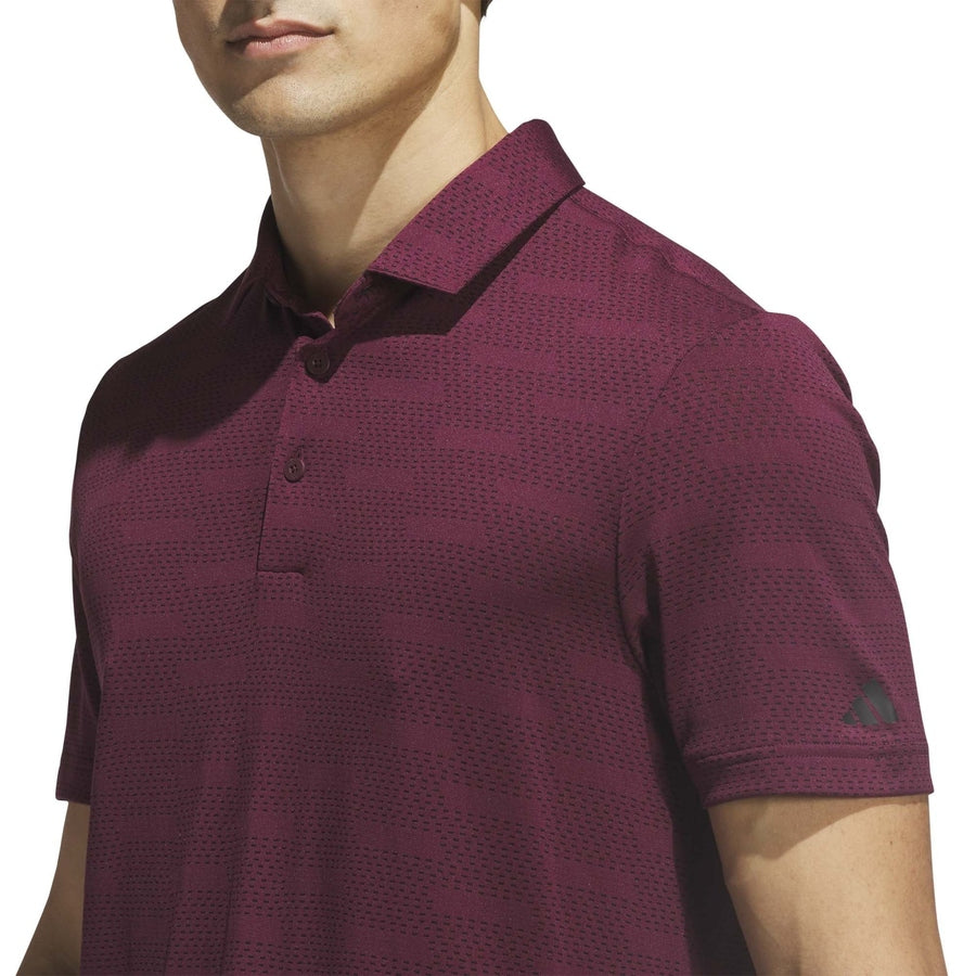 Adidas Ultimate365 Jacquard Polo Shirt - Red