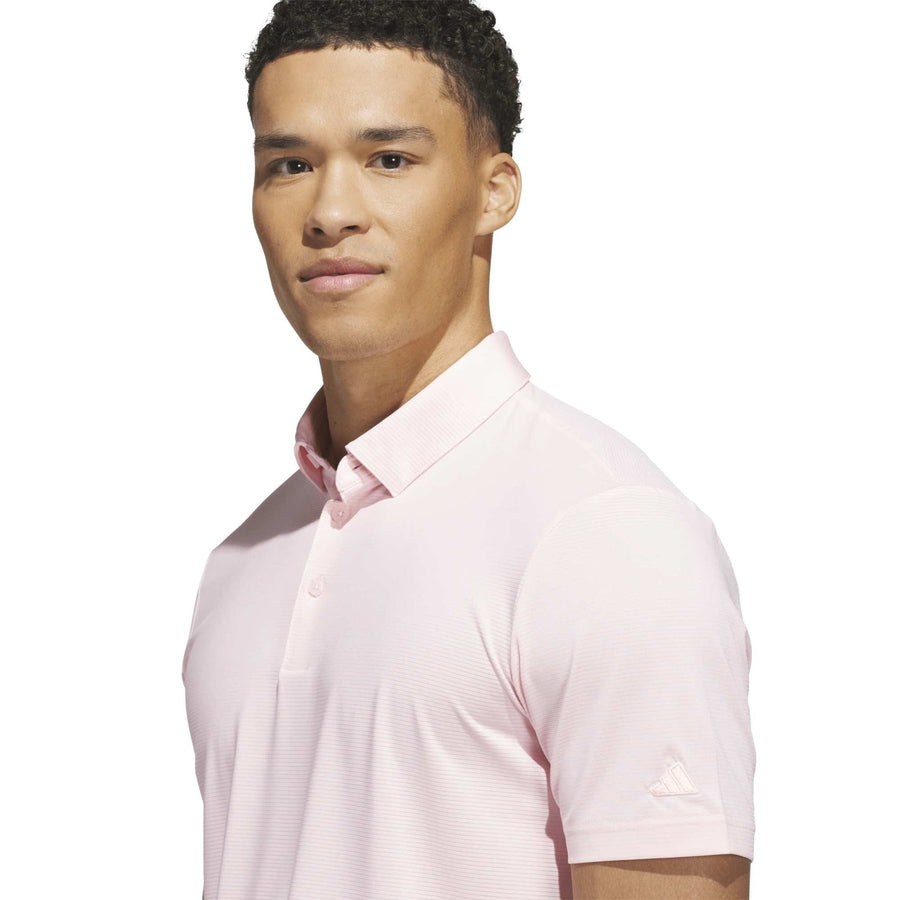 Adidas Ultimate365+ Pencil Stripe Climacool Polo Shirt - Pink