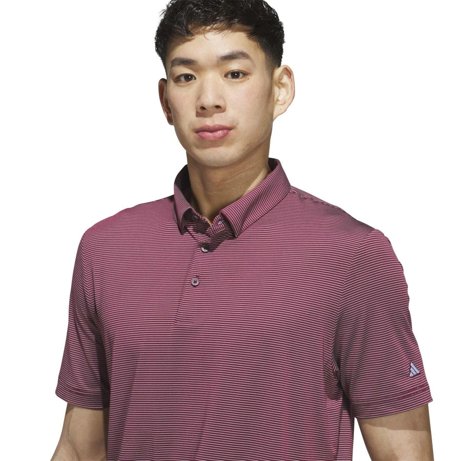 Polo Adidas Ultimate365+ Climacool à fines rayures tennis - rouge