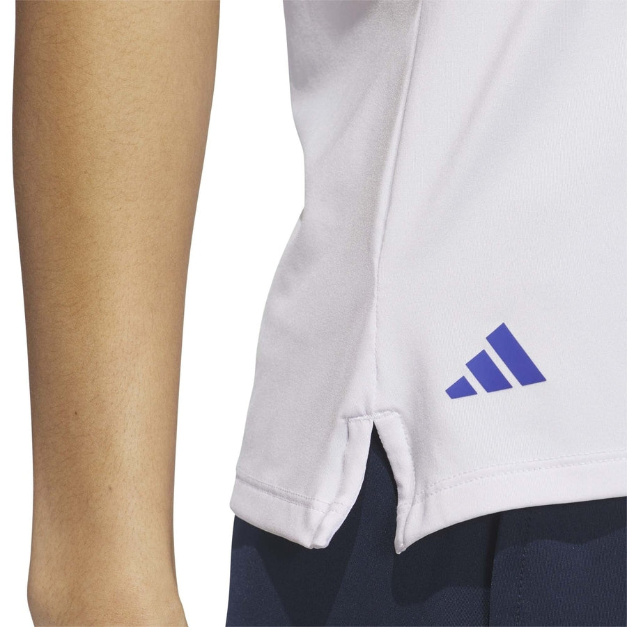 Adidas Ladies Ultimate365 Solid Short Sleeve Polo Shirt - Purple