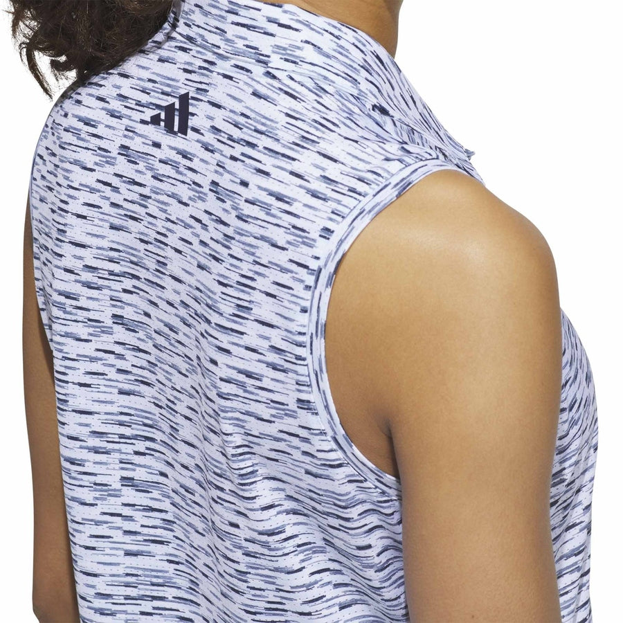 Polo imprimé en maille Climacool Ultimate365 Adidas pour femme - bleu