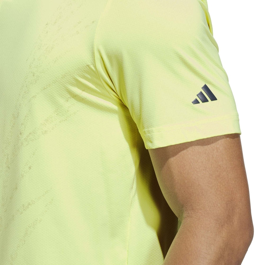 Adidas Ultimate365 Tour Cool Feeling Fescue Golf Polo - Yellow