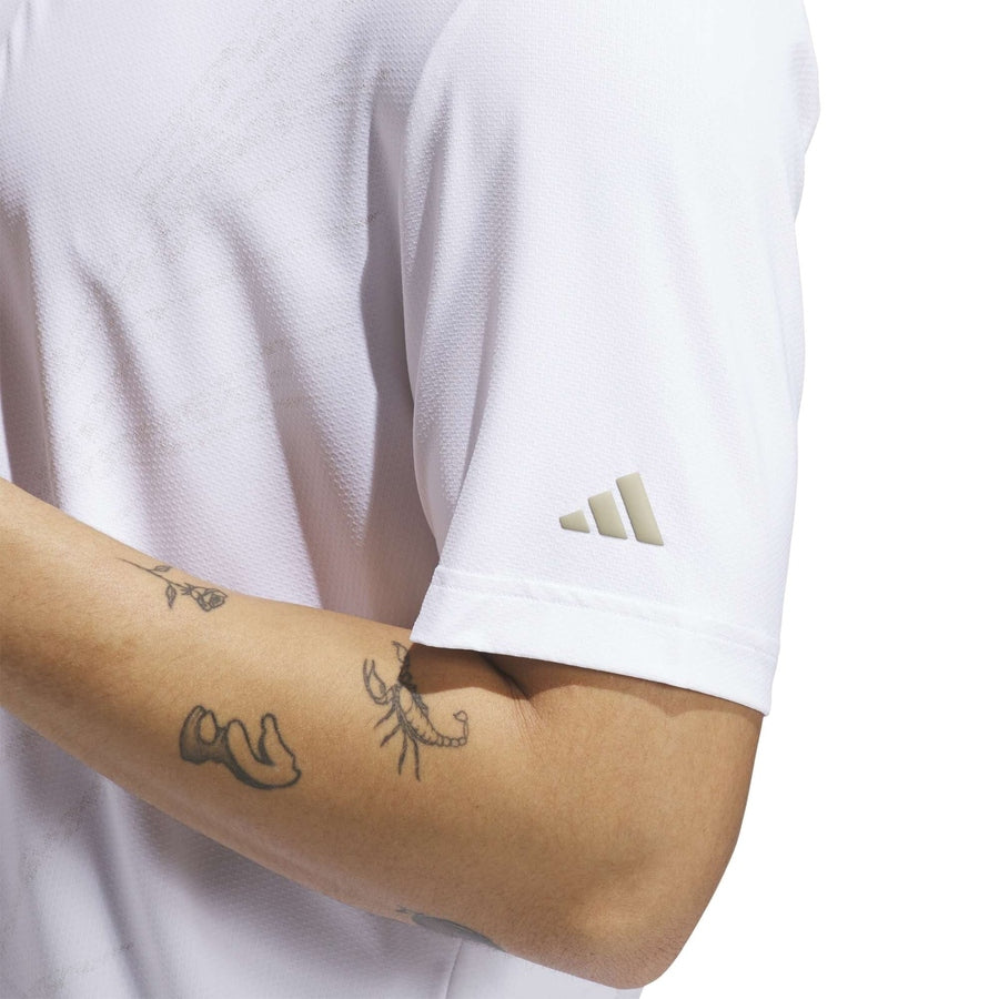 Adidas Ultimate365 Tour Cool Feeling Fescue Golf Polo - White