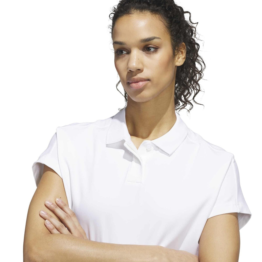 Adidas Ladies Ultimate365+ Butterspun Loose Polo Shirt - White