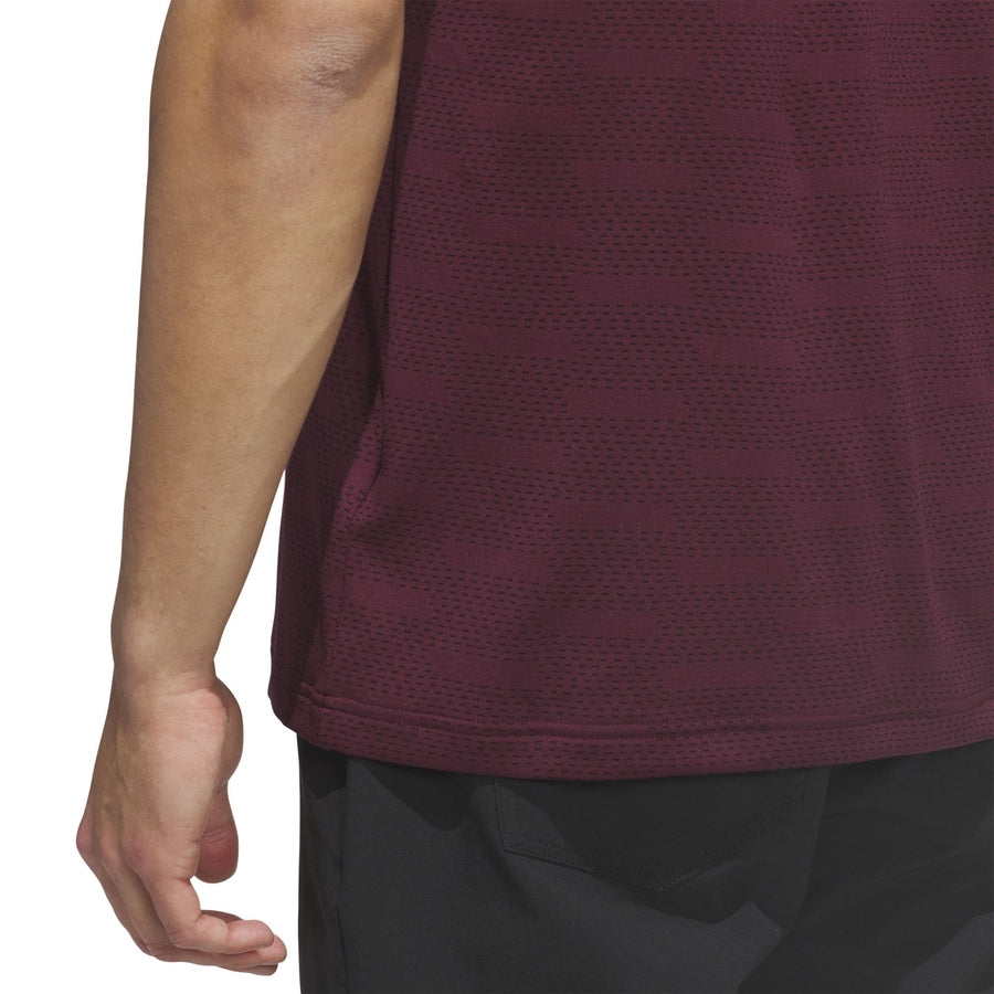 Adidas Ultimate365 Jacquard Polo Shirt - Red