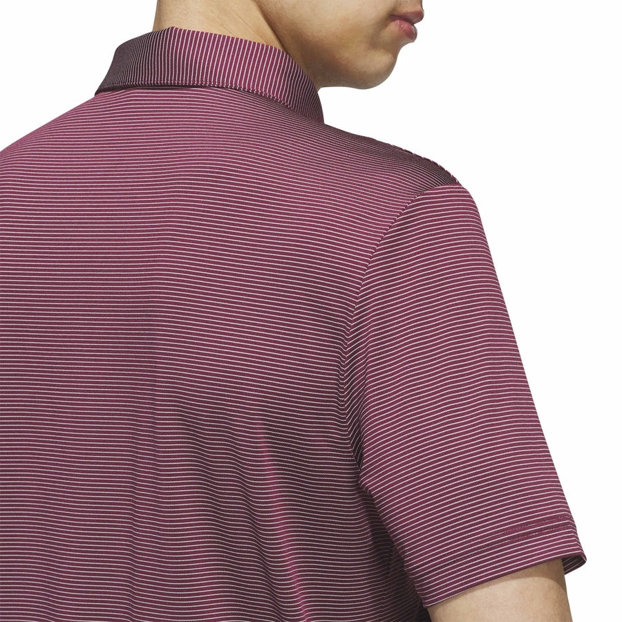 Polo Adidas Ultimate365+ Climacool à fines rayures tennis - rouge