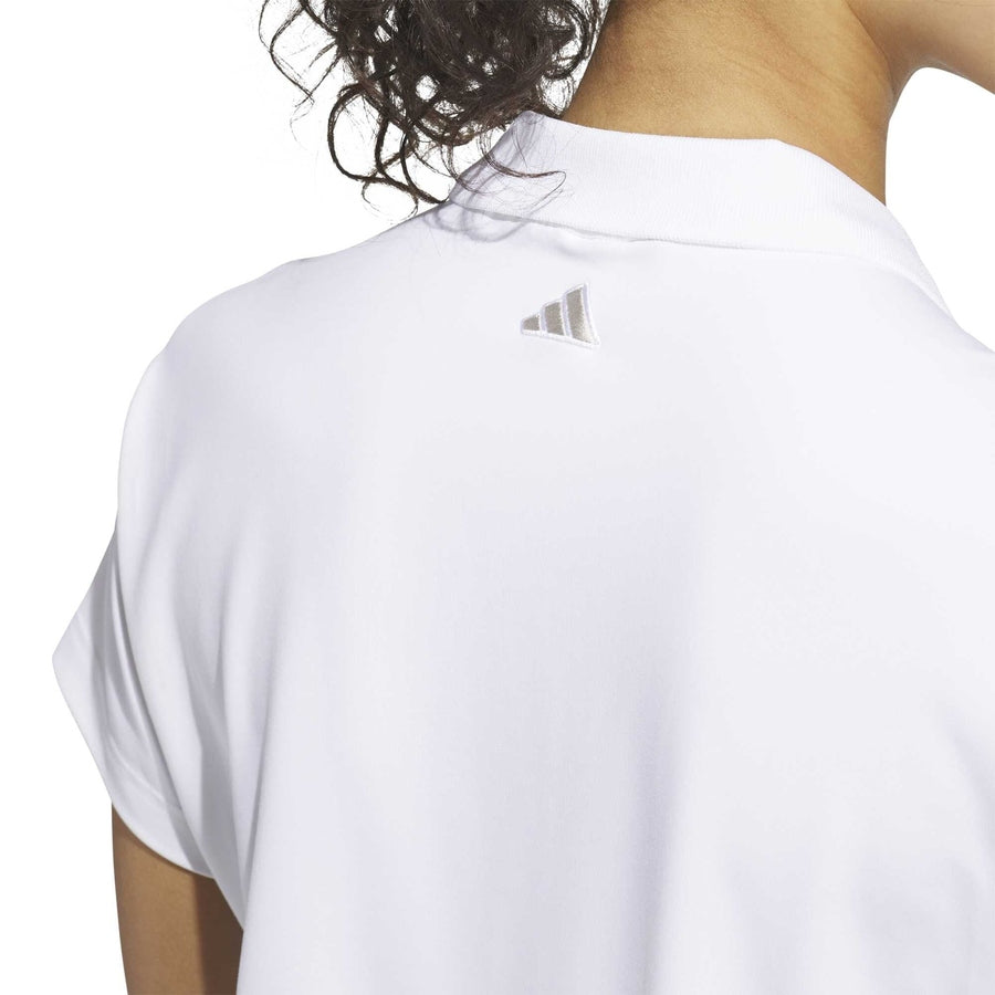 Adidas Ladies Ultimate365+ Butterspun Loose Polo Shirt - White