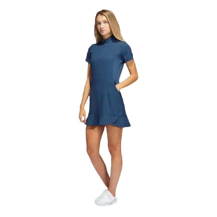 Adidas Ladies Frill Dress - Navy