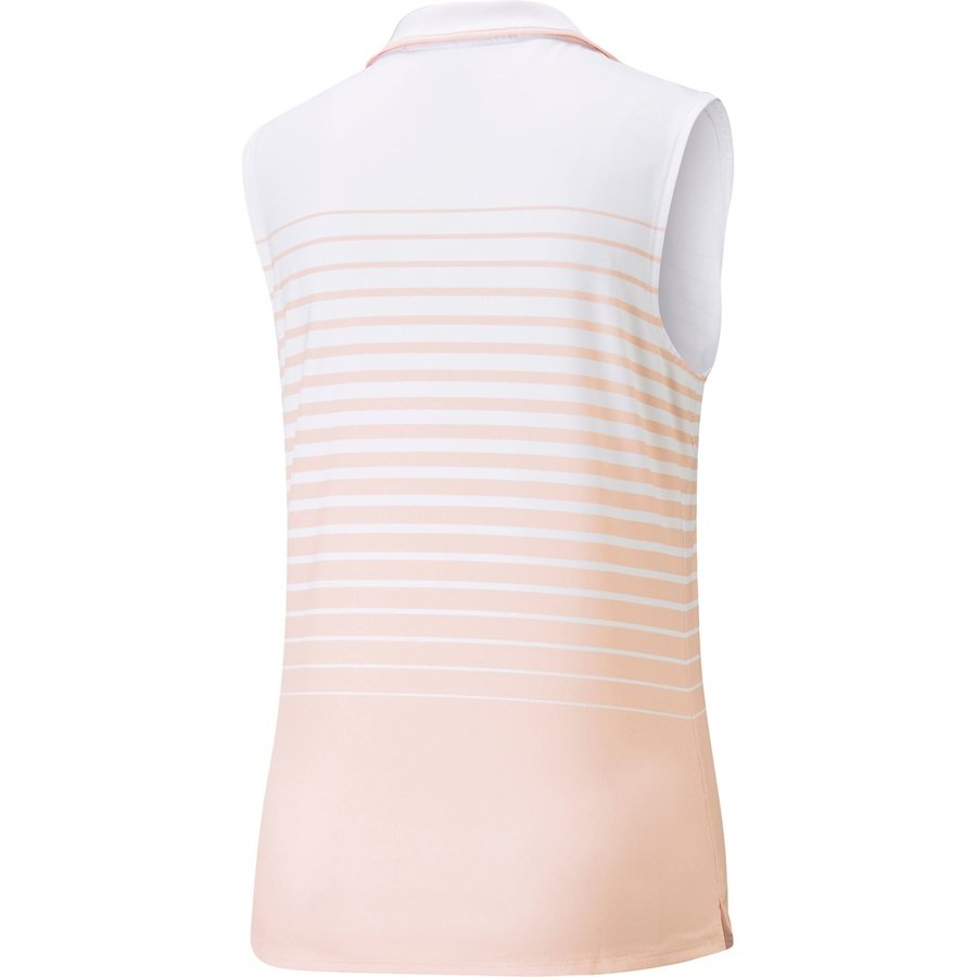Puma Ladies MATTR Sleeveless Stripe Golf Polo WHLS