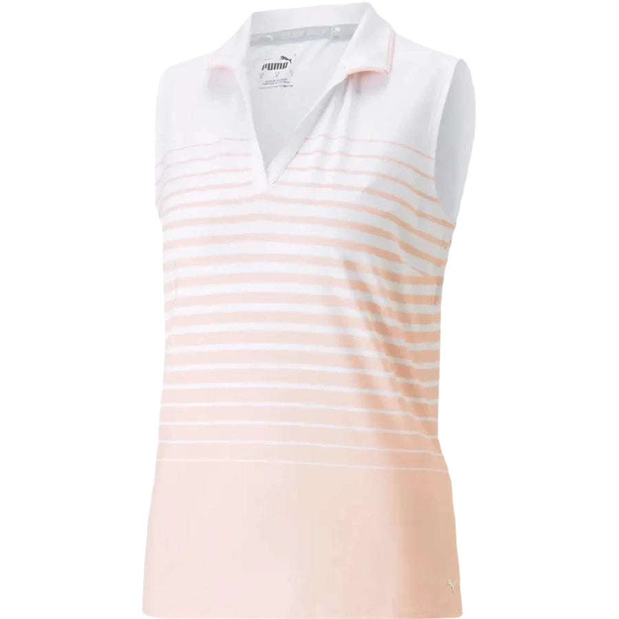 Puma Ladies MATTR Sleeveless Stripe Golf Polo WHLS