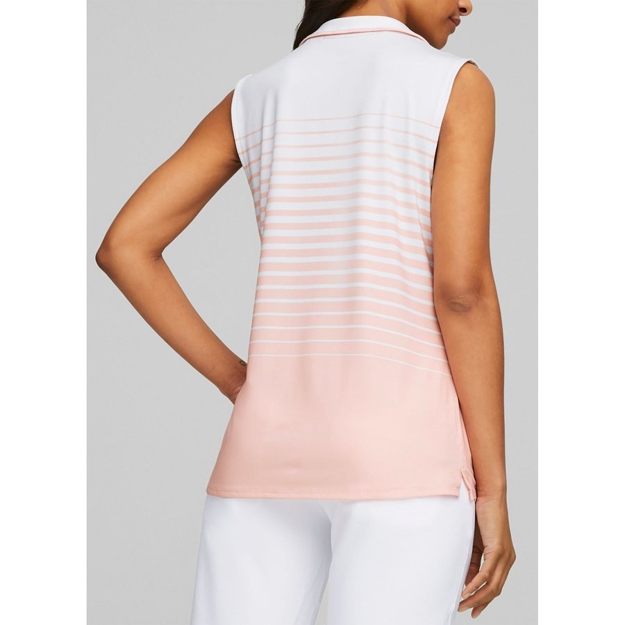 Puma Ladies MATTR Sleeveless Stripe Golf Polo WHLS