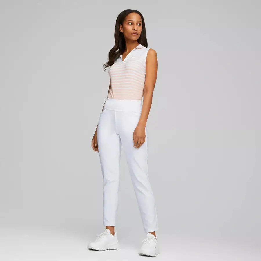 Puma Ladies MATTR Sleeveless Stripe Golf Polo WHLS