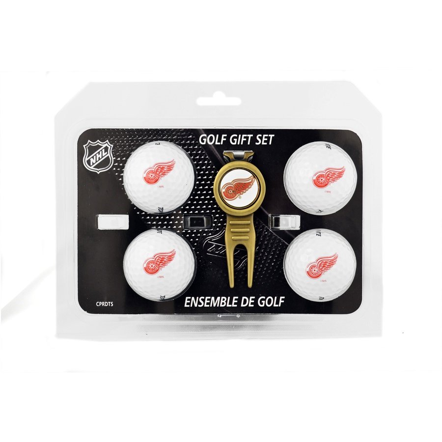 Lot de 4 balles de golf NHL et releveur de divots