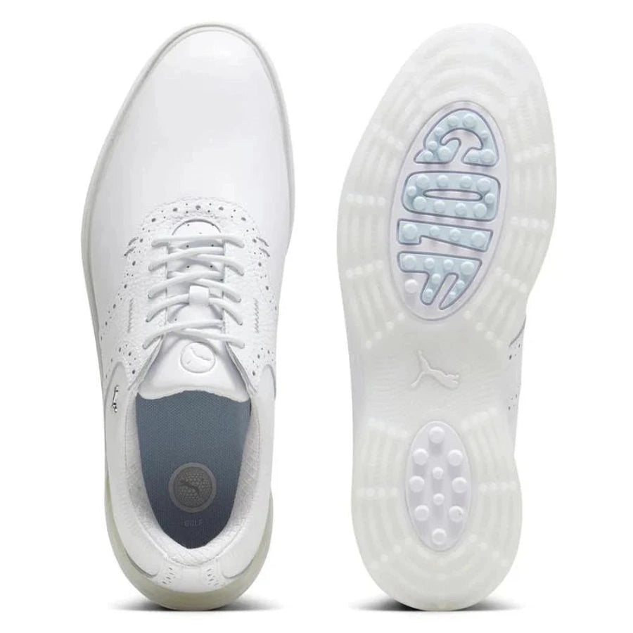 Puma AVANT Spikeless Golf Shoes - White/White