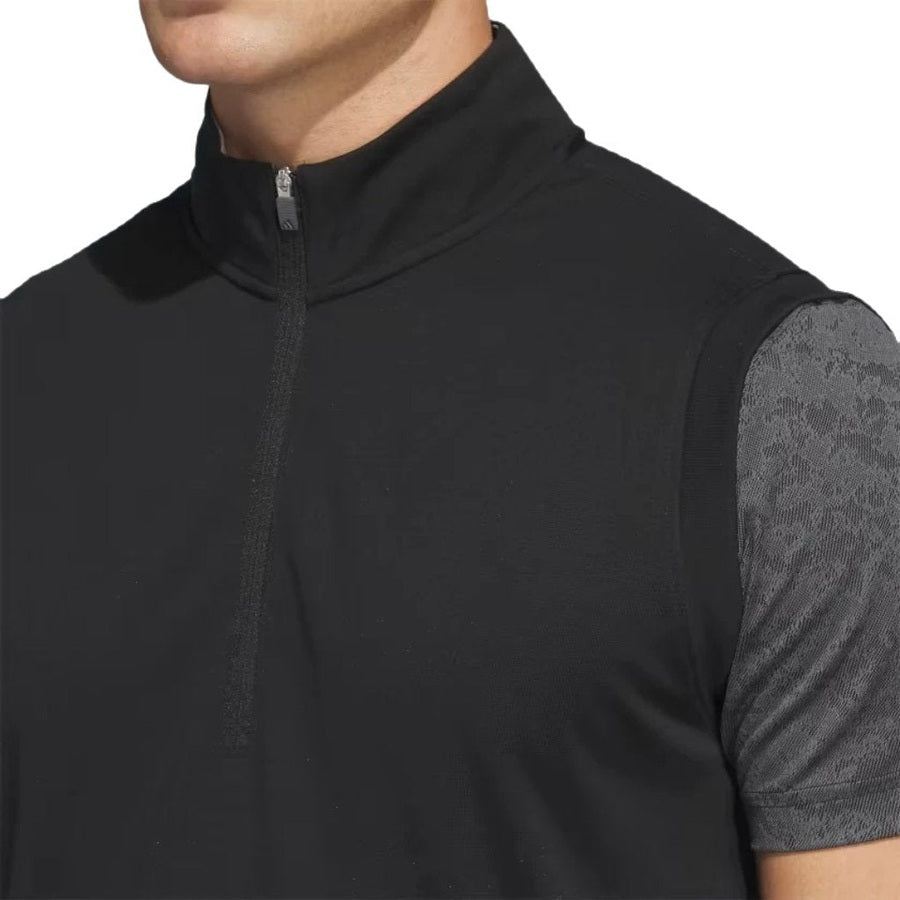 Adidas Elevated 1/4-Zip Pullover Vest - Black