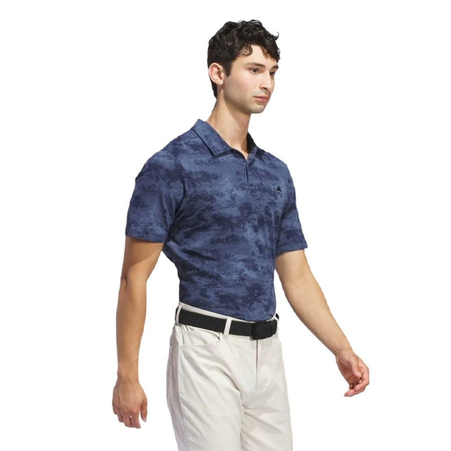 Polo Adidas Go-To en mesh imprimé - bleu