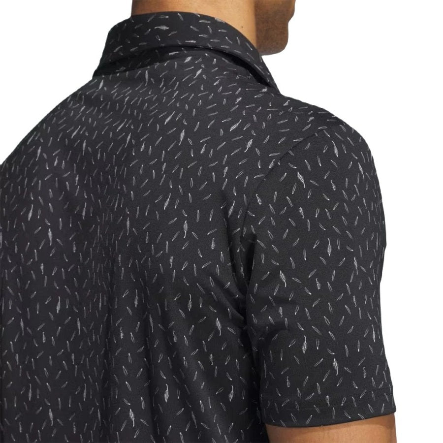 Adidas Ultimate365 Allover Print Polo Shirt - Black