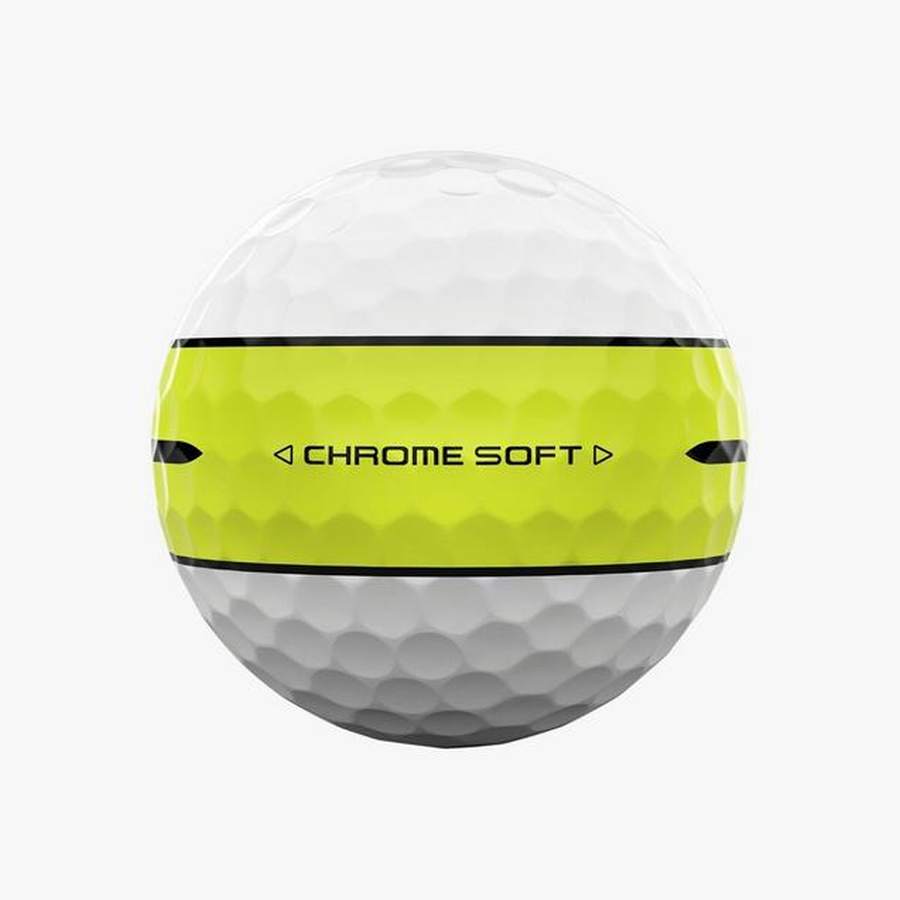 2 Dozen Callaway Chrome Soft 360 2024 Yellow Golf Balls - Logo Overrun