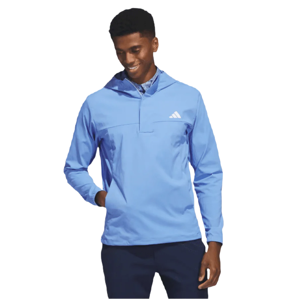 Adidas 2023 Ripstop 1 4 Zip Golf Hoodie Blue Blue Fusion X Large