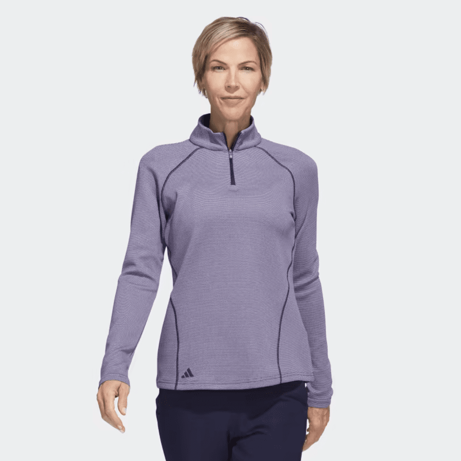 Adidas Ladies 1 4 Zip Golf Pullover Navy Free Shipping Nation