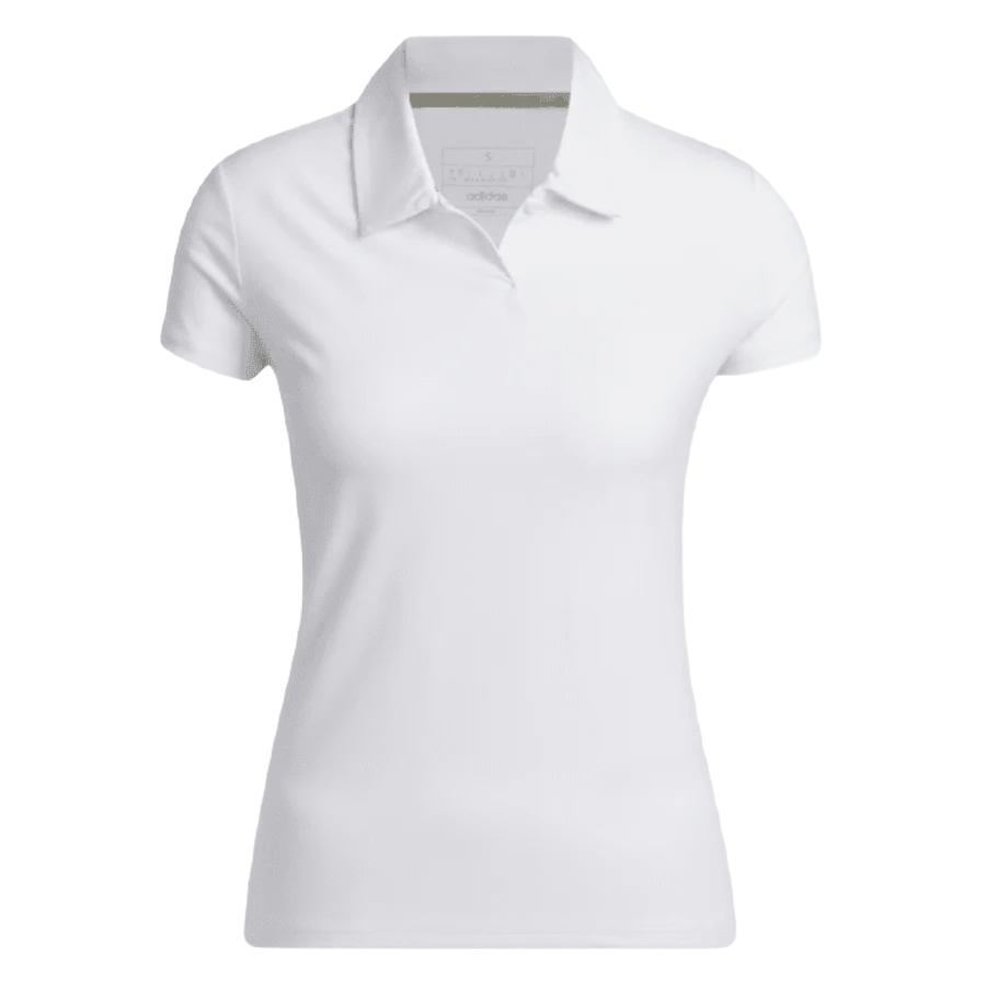 Adidas Ladies Go-To Heathered Polo Shirt - White