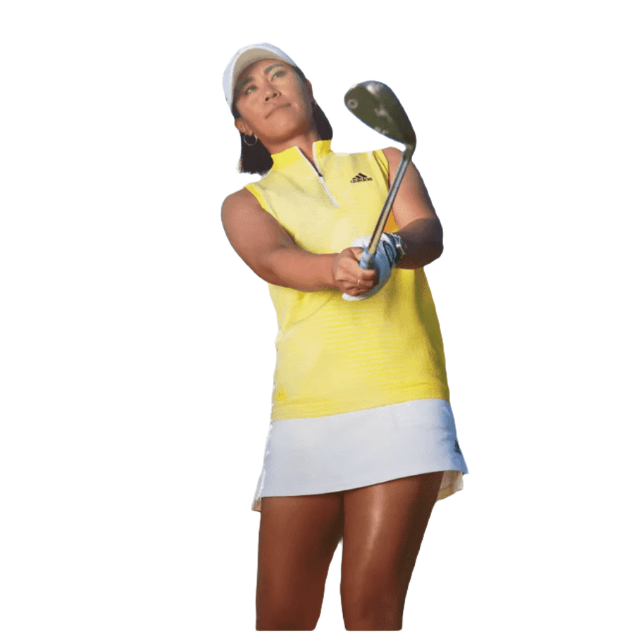 Adidas Ladies Primeknit Sleeveless Golf Polo Shirt - Yellow